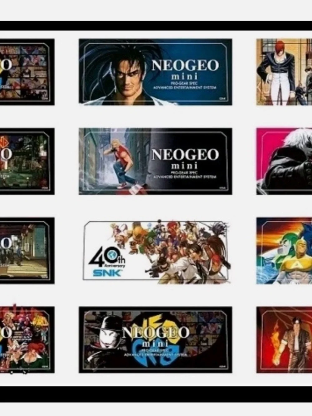 4 new NEOGEO MINI MARQUE CONSOLE STICKERS Random Pack of 4 SNK Official Licensed